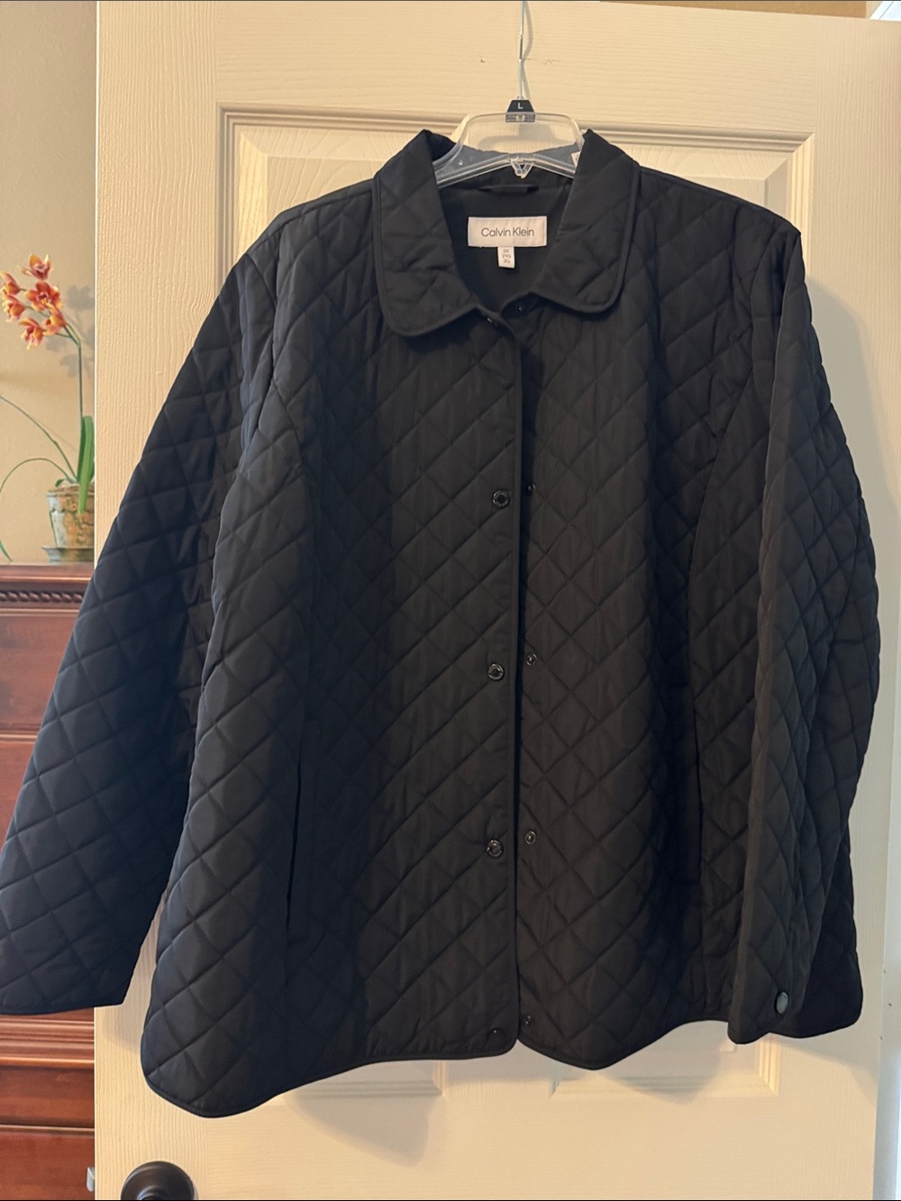 Calvin Klein Black Quilted Utility Jacket